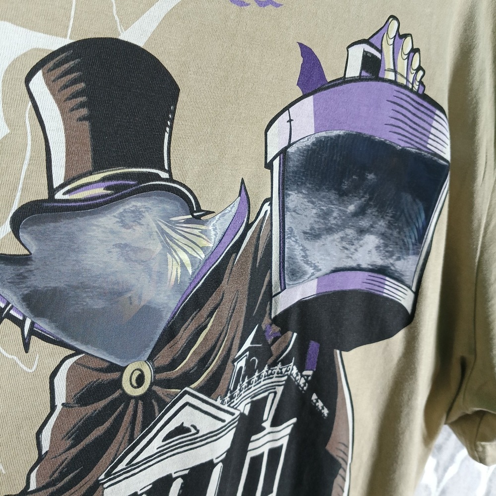 Disney Haunted Mansion Shirt Men XL Tan Lenticular Graphic Ghost Host - Picture 5 of 13